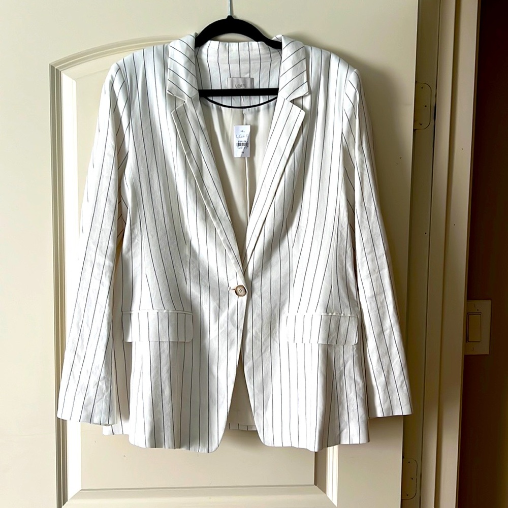 Brand new LOFT pinstripe blazer. Size 14